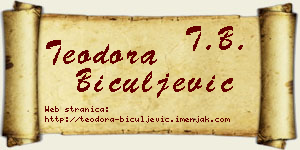 Teodora Biculjević vizit kartica